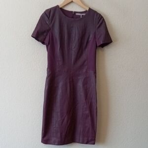 Halston Heritage Leather Dress